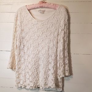 Lace 3/4 Sleeve Tunic      0027